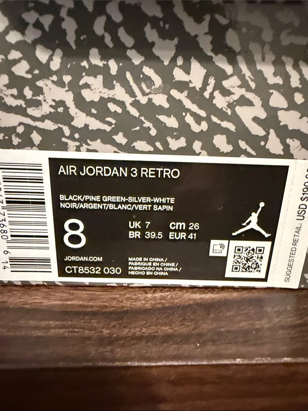 Jordan Black and Green Low-Top Sneakers